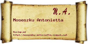Moseszku Antonietta névjegykártya